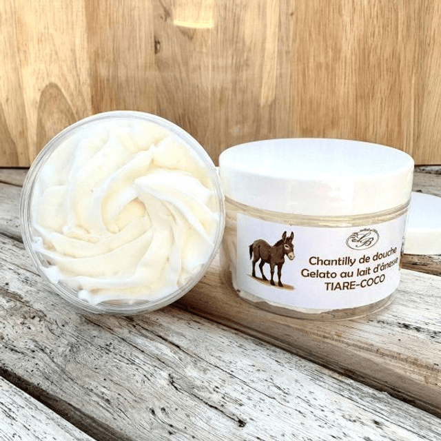 Savon fouetté - Chantilly de douche lait d&#039;ânesse 